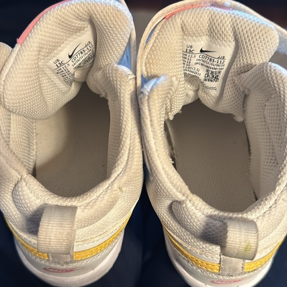 Nike Court Borough Mid 2 Casual Sneakers Summit White Kids unisex Sz 13C - Picture 10 of 13